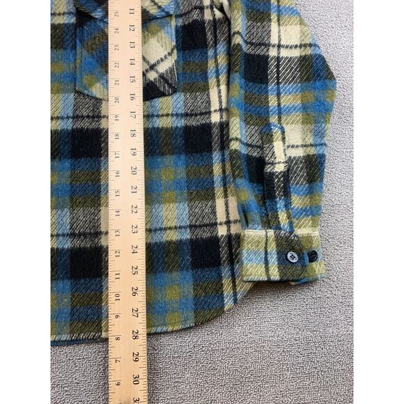 Vintage C.P.O Flannel Heavyweight Men’s Large Korea‎ Made Wool Blend Shaket - Picture 7 of 8